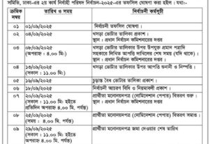 নির্বাচনী তফসিল ২০২৫